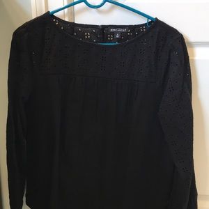 NWOT j crew eyelet yoke and sleeves top